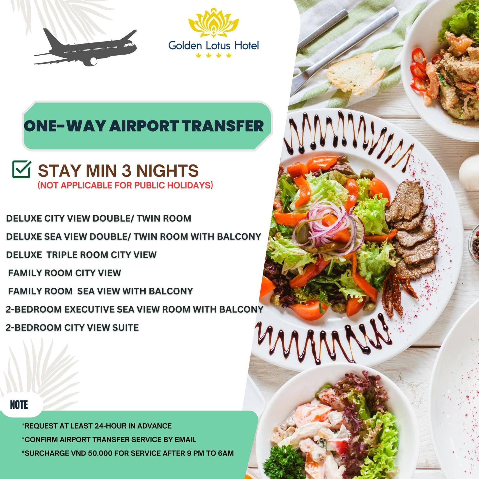Golden Lotus Hotel Da Nang - Rooftop Bar Sea View מראה חיצוני תמונה